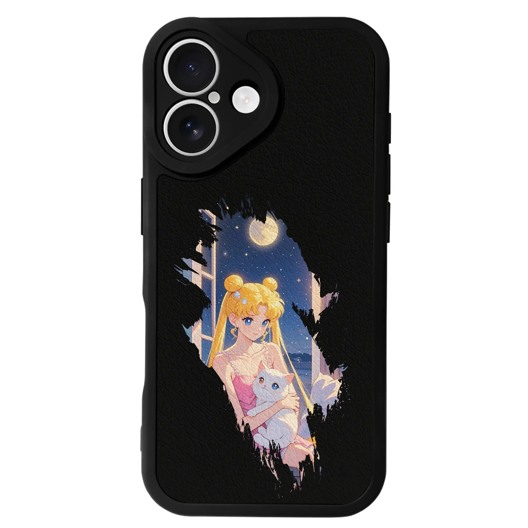 美少女戦士セーラームーン グッズ 月野 うさぎ - IPhone 16シリーズ対応 ・ シリコンスマホケース ・ レザー調 ・ 高精度フィット ・ 耐衝撃 ・ ワイヤレス充電対応 ・ 精密カット